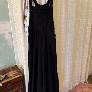 HALARA Black Wide-Leg Jumpsuit Romper